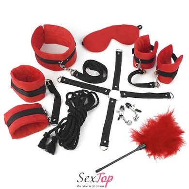 Набір БДСМ Art of Sex - Soft Touch BDSM Set, 9 предметів, Червоний SO6599 фото