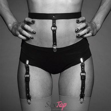 Підтяжки Bijoux Indiscrets MAZE - Suspender Belt for Underwear and Stockings Black SO2682 фото