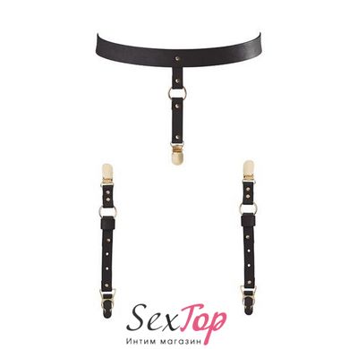 Подтяжки Bijoux Indiscrets MAZE - Suspender Belt for Underwear and Stockings Black SO2682 фото