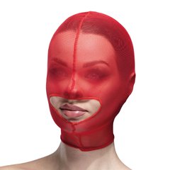 Маска сітка із відкритим ротом Feral Feelings - Hood Mask Red SO9292 фото