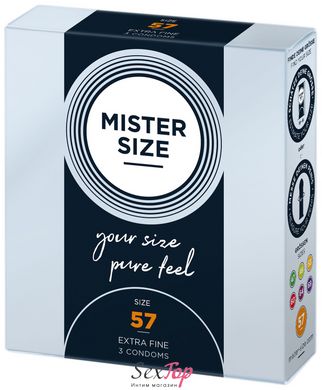 Презервативы Mister Size - pure feel - 57 (3 condoms), толщина 0,05 мм SO8035 фото