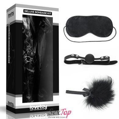 Набор для сексуальных бдсм игр Deluxe Bondage Kit (маска, кляп, тиклер) IXI40370 фото