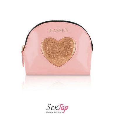 Романтический набор Rianne S: Kit d'Amour: вибропуля, перышко, маска, чехол-косметичка Pink/Gold SO3866 фото