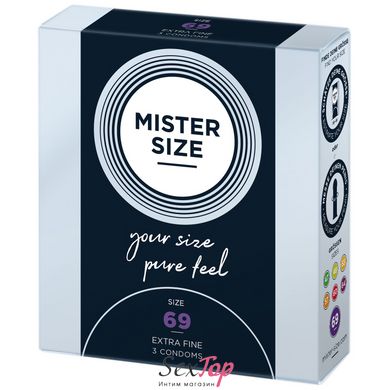Презервативы Mister Size - pure feel - 69 (3 condoms), толщина 0,05 мм SO8038 фото