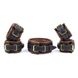 Leather 5 Pieces Restraints Set Hand Neck Foot Handcuffs Brown + Black IXI54991 фото 1