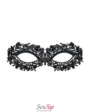 Кружевная маска Obsessive A710 mask, единый размер, черная SO7188 фото