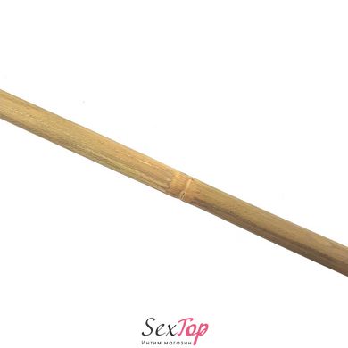 Тростина бамбукова 75 см, рукоятка натуральна шкіра, чорно-золота SO5170 фото