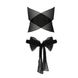 Комплект білизни Passion AMORE SET black, стрінги і ліф у вигляді подарункової стрічки з бантом EL14701 фото 4