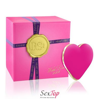 Вібратор-сердечко Rianne S: Heart Vibe Rose, 10 режимів, медичний силікон, подарункове паковання SO3874 фото