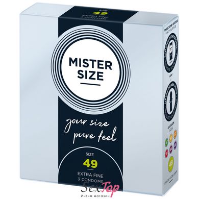 Презервативы Mister Size - pure feel - 49 (3 condoms), толщина 0,05 мм SO8033 фото