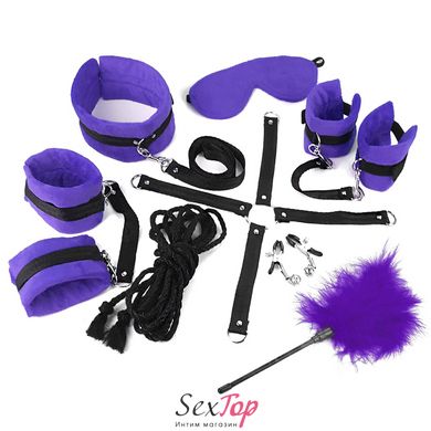 Набор БДСМ Art of Sex - Soft Touch BDSM Set, 9 предметов, Фиолетовый SO6600 фото