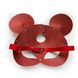 Кожаная маска зайки Art of Sex - Mouse Mask, цвет Красный SO9650 фото 4
