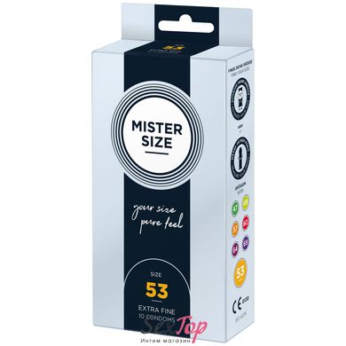 Презервативы Mister Size - pure feel - 53 (10 condoms), толщина 0,05 мм SO8044 фото