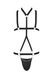 Комплект мужского белья из стреп Passion 039 Set Andrew XXL/XXXL Black, стринги, шлейка SO7590 фото 3