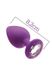 Анальная пробка с кристаллом MAI Attraction Toys №48 Purple, длина 8,2см, диаметр 3,5см SO4626 фото 1