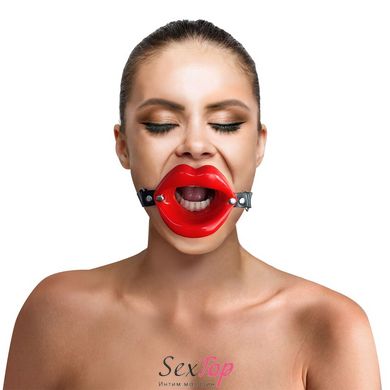 Кляп-розширювач у формі губ Art of Sex – Gag Lips, натуральна шкіра SO5148 фото