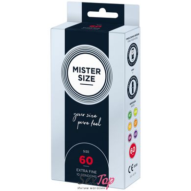 Презервативы Mister Size - pure feel - 60 (10 condoms), толщина 0,05 мм SO8046 фото