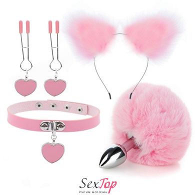 Розовый нежный бдсм комплект Fur Sexy Kit IXI61980 фото