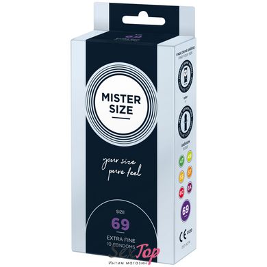 Презервативи Mister Size - pure feel - 69 (10 condoms), товщина 0,05 мм SO8048 фото
