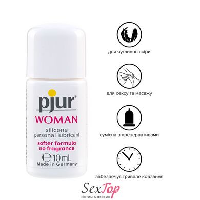 Смазка на силиконовой основе pjur Woman 10 мл, без ароматизаторов и консервантов специально для нее PJ10150 фото
