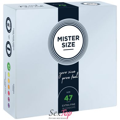 Презервативы Mister Size - pure feel - 47 (36 condoms), толщина 0,05 мм SO8049 фото