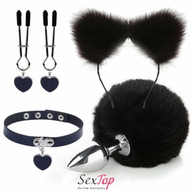 Черный нежный бдсм комплект Fur Sexy Kit IXI61978 фото