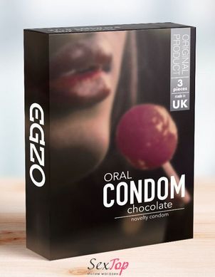 Оральний презерватив зі смаком шоколаду EGZO Chocolate (упаковка 3 шт) SO2838 фото