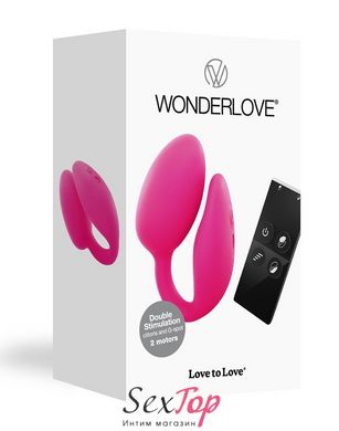 Виброяйцо с клиторальной стимуляцией Love To Love Wonderlove с пультом ДУ, можно под одежду SO2343 фото