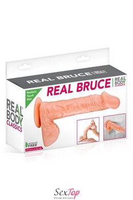 Фаллоимитатор Real Body - Real Bruce Flesh, TPE, диаметр 4,2см SO1895 фото