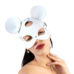 Шкіряна маска мишки Art of Sex - Mouse Mask, колір Білий SO9651 фото