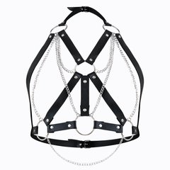 Портупея жіноча Art of Sex - Aiden Leather harness, Чорна L-2XL SO8397 фото