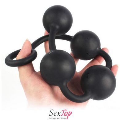 Гигантские анальные шарики Silicone Anal Pull Ball Plug Small IXI58516 фото