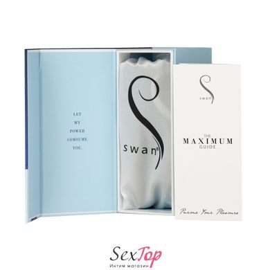 Віброкуля Swan Maximum + Comfy Cuff Blue, суперпотужна, різна інтенсивність, силіконова манжета SO8903 фото