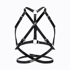 Портупея жіноча Art of Sex - Agnessa Leather harness, Чорний L-2XL SO8399 фото