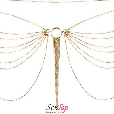 Ланцюжок на трусики або ліф Bijoux Indiscrets MAGNIFIQUE Waist Chain - Gold, прикраса на тіло SO2660 фото