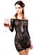 Платье-сетка с декольте Anne De Ales FETISH DINNER Black M/L, спущенное плечо SO1937 фото 1