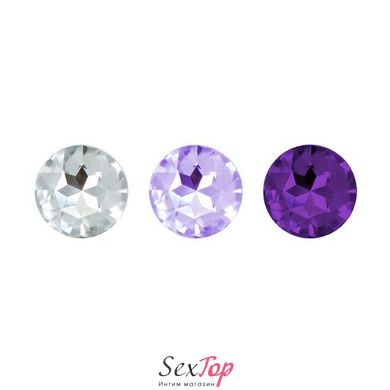 Набор анальных пробок с кристаллом Rianne S: Booty Plug Set Purple, диаметр 2,7см, 3,5см, 4,1см SO3908 фото