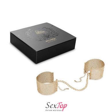 Наручники Bijoux Indiscrets Desir Metallique Handcuffs - Gold, металеві, стильні браслети SO2664 фото