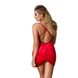 Сорочка приталена з відкритою спиною Passion LENA CHEMISE 4XL/5XL, red, трусики PS1028 фото 2