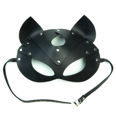 Премиум маска кошечки LOVECRAFT, натуральная кожа, черная, подарочная упаковка SO3311 фото