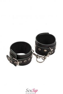 Наручники Leather Restraints Hand Cuffs, black 280157 фото