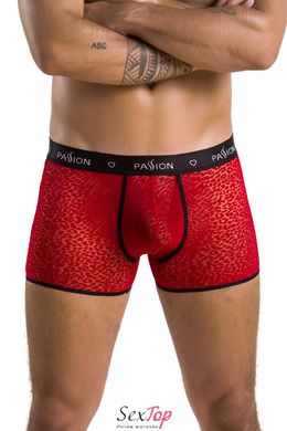 Мужские прозрачные боксеры Passion 046 Short Parker S/M Red, сетка, под леопард SO7610 фото