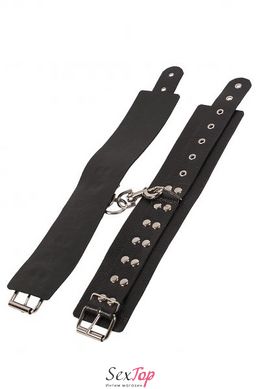 Кайдани Leather Restraints Leg Cuffs, black 280160 фото