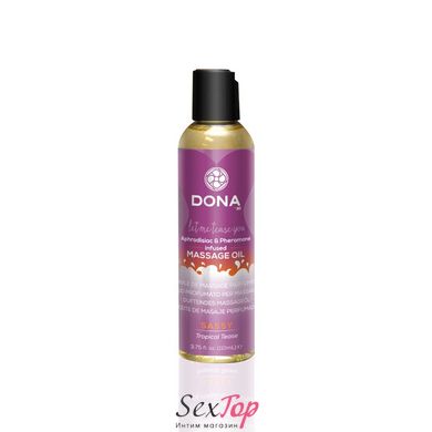 Массажное масло DONA Massage Oil SASSY - TROPICAL TEASE (110 мл) с феромонами и афродизиаками SO1690 фото