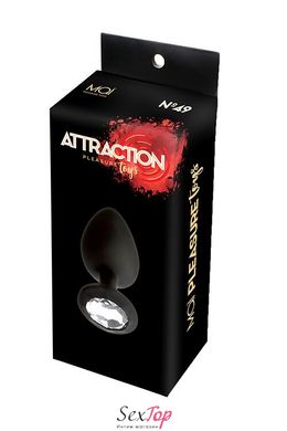 Анальная пробка с кристаллом MAI Attraction Toys №49 Black (мятая упаковка) SO4632-R фото