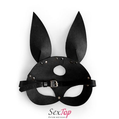 Кожаная маска Зайки Art of Sex - Bunny mask, цвет Черный SO9644 фото