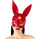 Кожаная маска Зайки Art of Sex - Bunny mask, цвет Красный SO9645 фото 1
