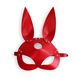 Кожаная маска Зайки Art of Sex - Bunny mask, цвет Красный SO9645 фото 3