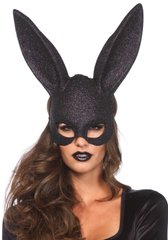 Сверкающая маска кролика Leg Avenue Glitter masquerade rabbit mask Black SO8604 фото