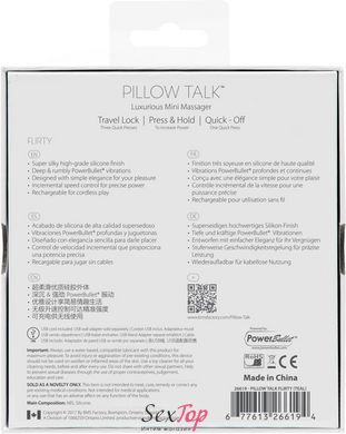 Розкішний вібратор PILLOW TALK - Flirty Teal з кристалом Сваровські, гнучка голівка SO2726 фото